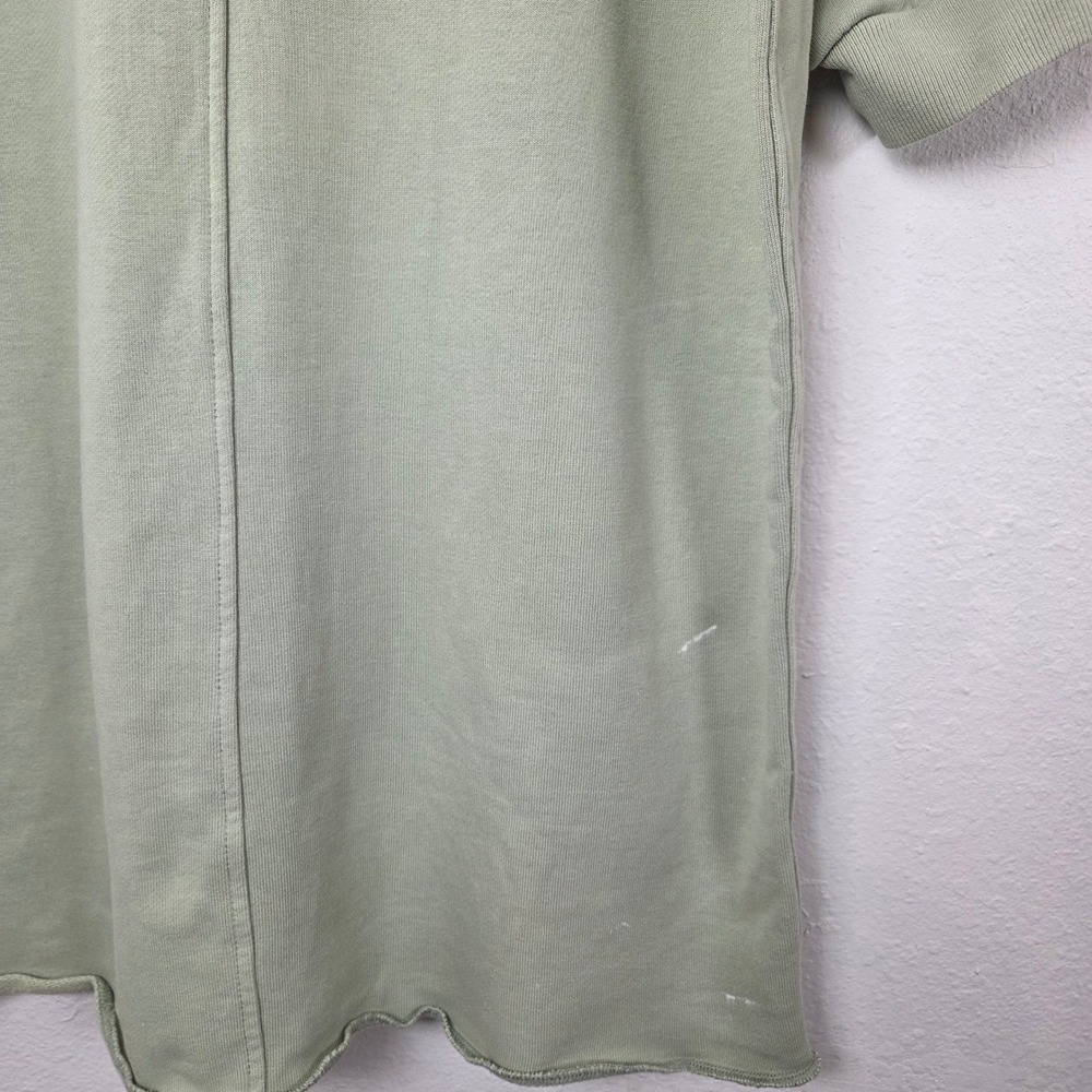 Everlane Sage Green Organic Cotton Sweatshirt T-Shirt Dress Women Small - Picture 9 of 11